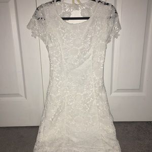 white lace dress